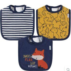 Baby Boy Gerber Bibs Fox Themed 3 pack  New